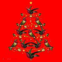 Hummingbird Lover Xmas Gift Hummingbird Christmas Tree Gift Santa Hat thumb 1