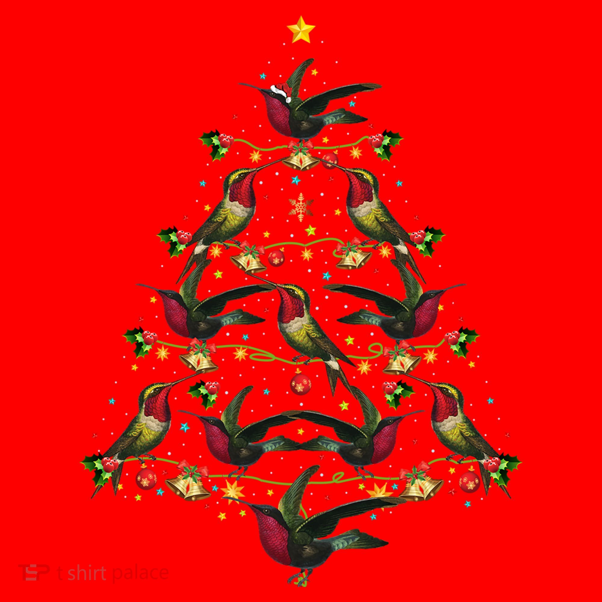 Hummingbird Lover Xmas Gift Hummingbird Christmas Tree Gift Santa Hat