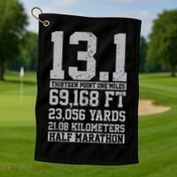 Half Marathon 131 Miles Running Runner Golf Towel thumb 1