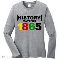 History Matters 1865 Black History Month Women's Long Sleeve Shirt thumb 0