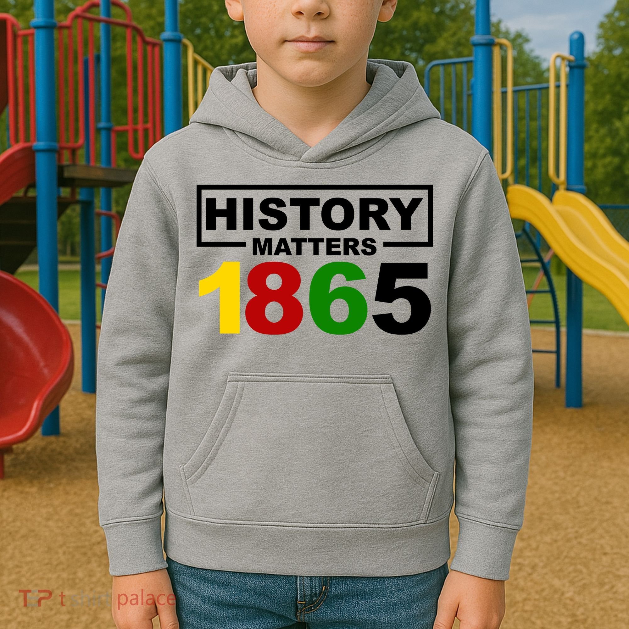 History Matters 1865 Black History Month Kids Hoodie