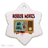 Horror Movies And Chill Scary Ceramic Ornament thumb 0