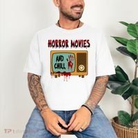 Horror Movies And Chill Scary Comfort Colors T-Shirt thumb 3