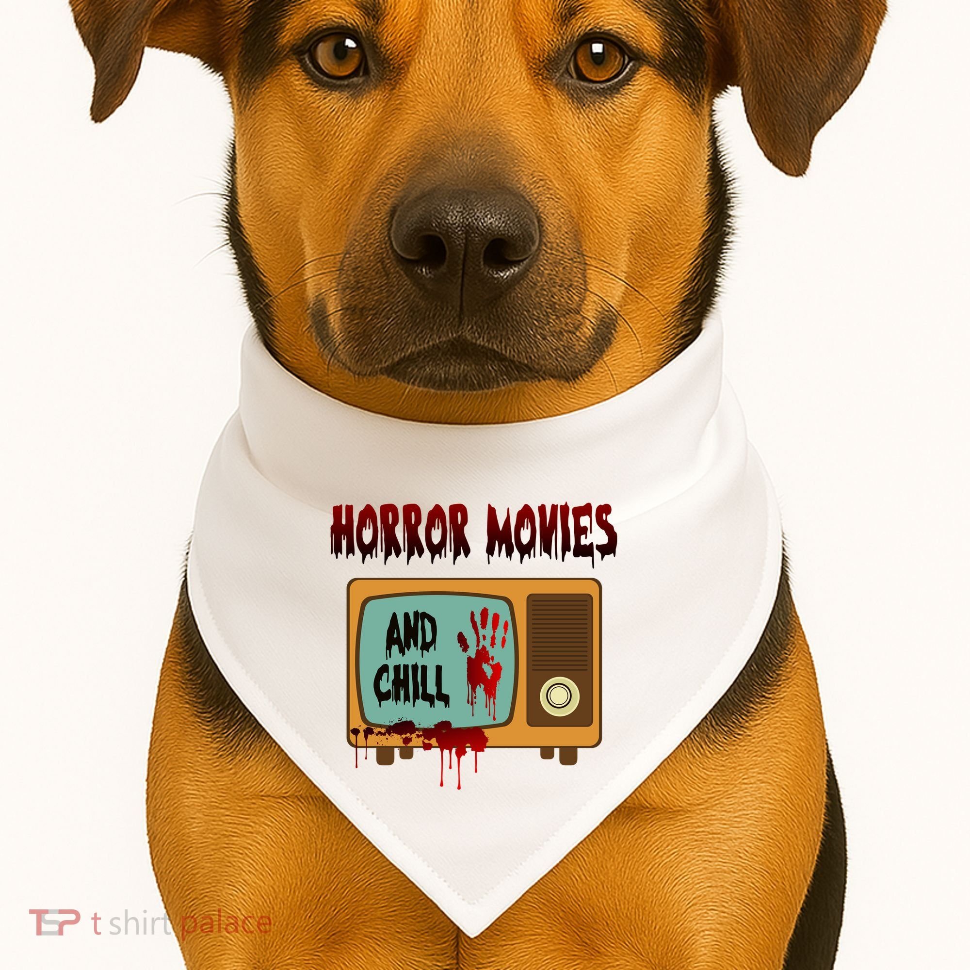 Horror Movies And Chill Scary USA-Made Doggie Bandana