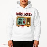 Horror Movies And Chill Scary Hoodie thumb 2