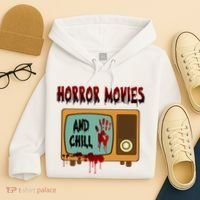 Horror Movies And Chill Scary Hoodie thumb 4