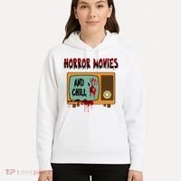 Horror Movies And Chill Scary Hoodie thumb 5