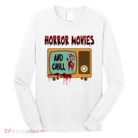 Horror Movies And Chill Scary Long Sleeve Shirt thumb 0