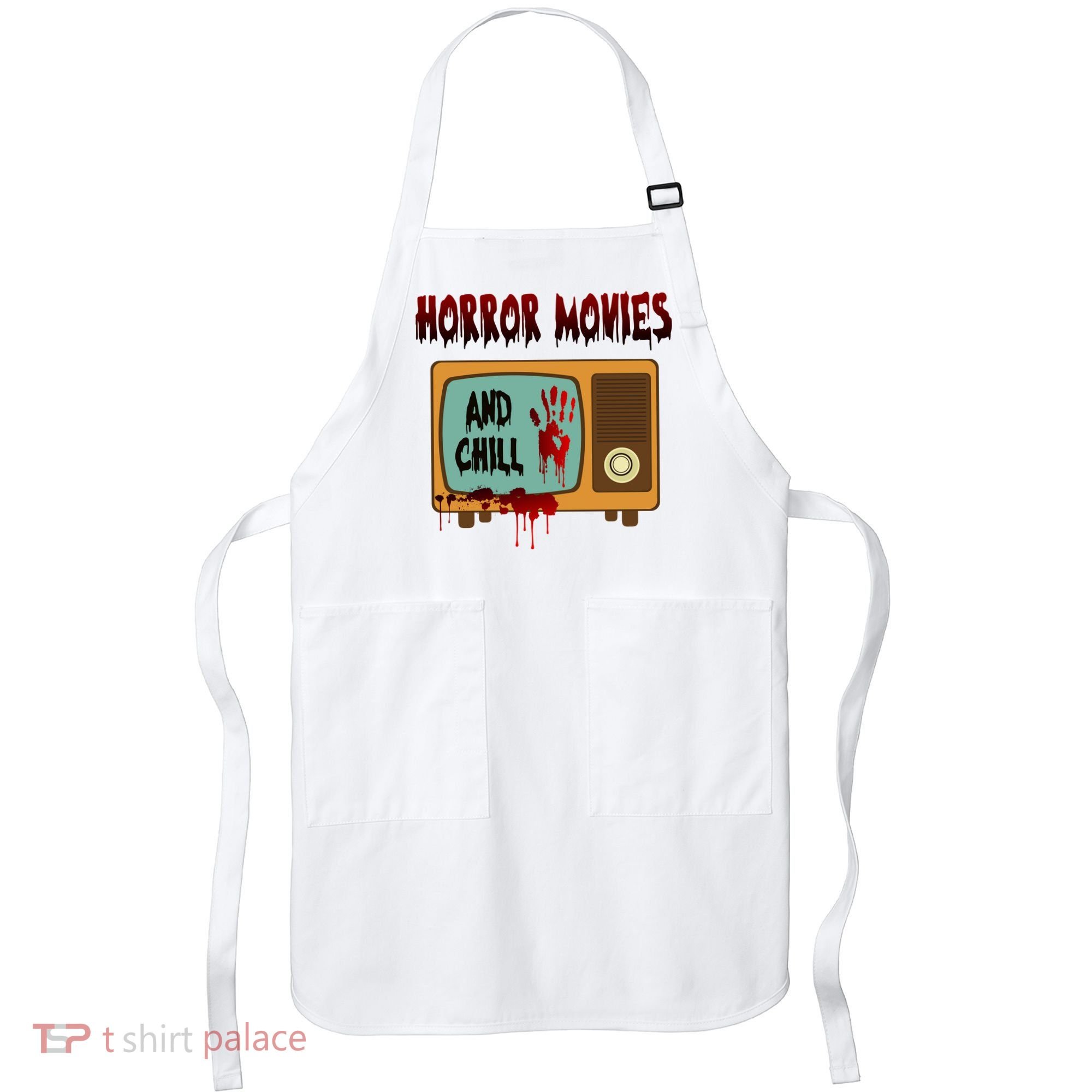 Horror Movies And Chill Scary Apron