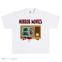 Horror Movies And Chill Scary Urban Oversized Heavyweight T-Shirt thumb 0
