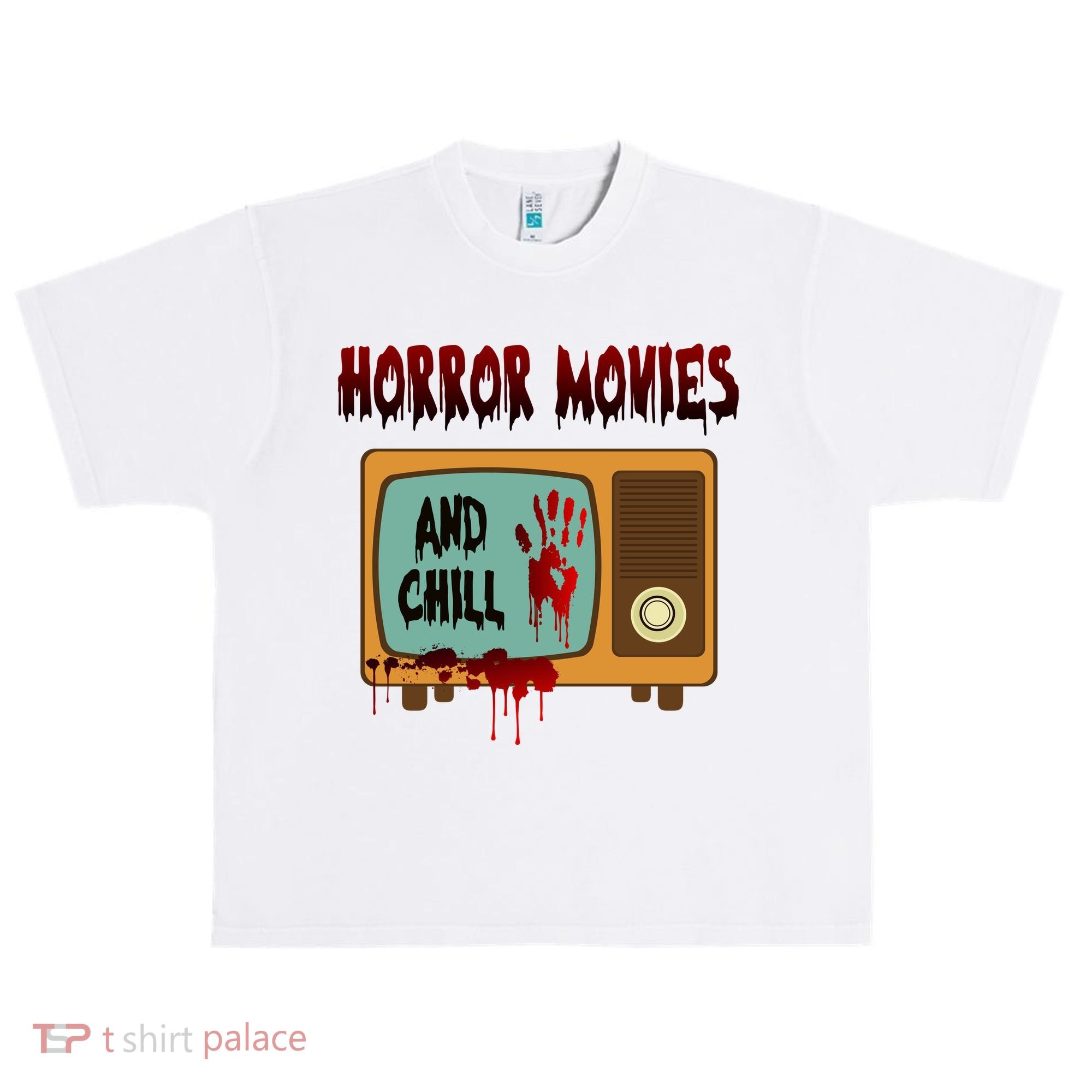 Horror Movies And Chill Scary Urban Oversized Heavyweight T-Shirt