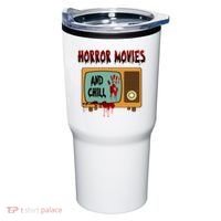 Horror Movies And Chill Scary Tumbler thumb 0
