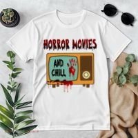 Horror Movies And Chill Scary Premium T-Shirt thumb 2