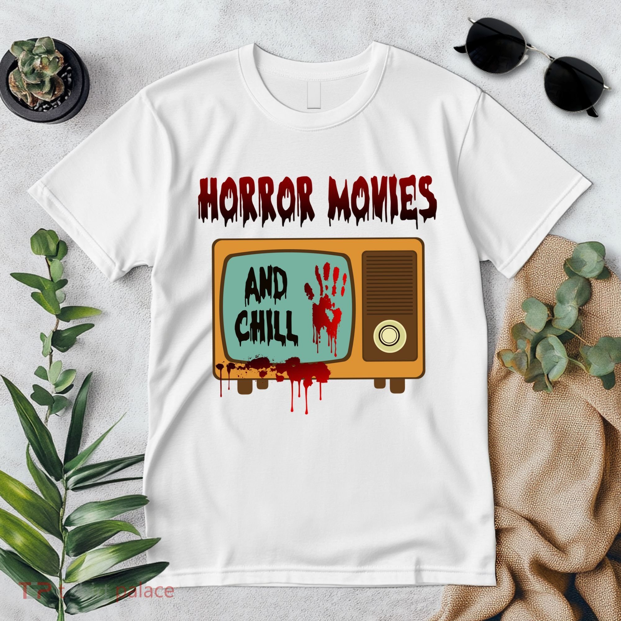 Horror Movies And Chill Scary Premium T-Shirt