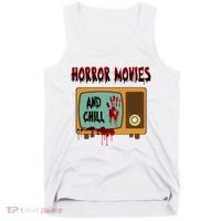 Horror Movies And Chill Scary Tank Top thumb 0
