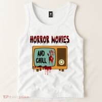 Horror Movies And Chill Scary Tank Top thumb 2