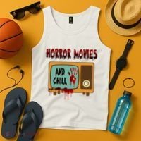 Horror Movies And Chill Scary Tank Top thumb 4