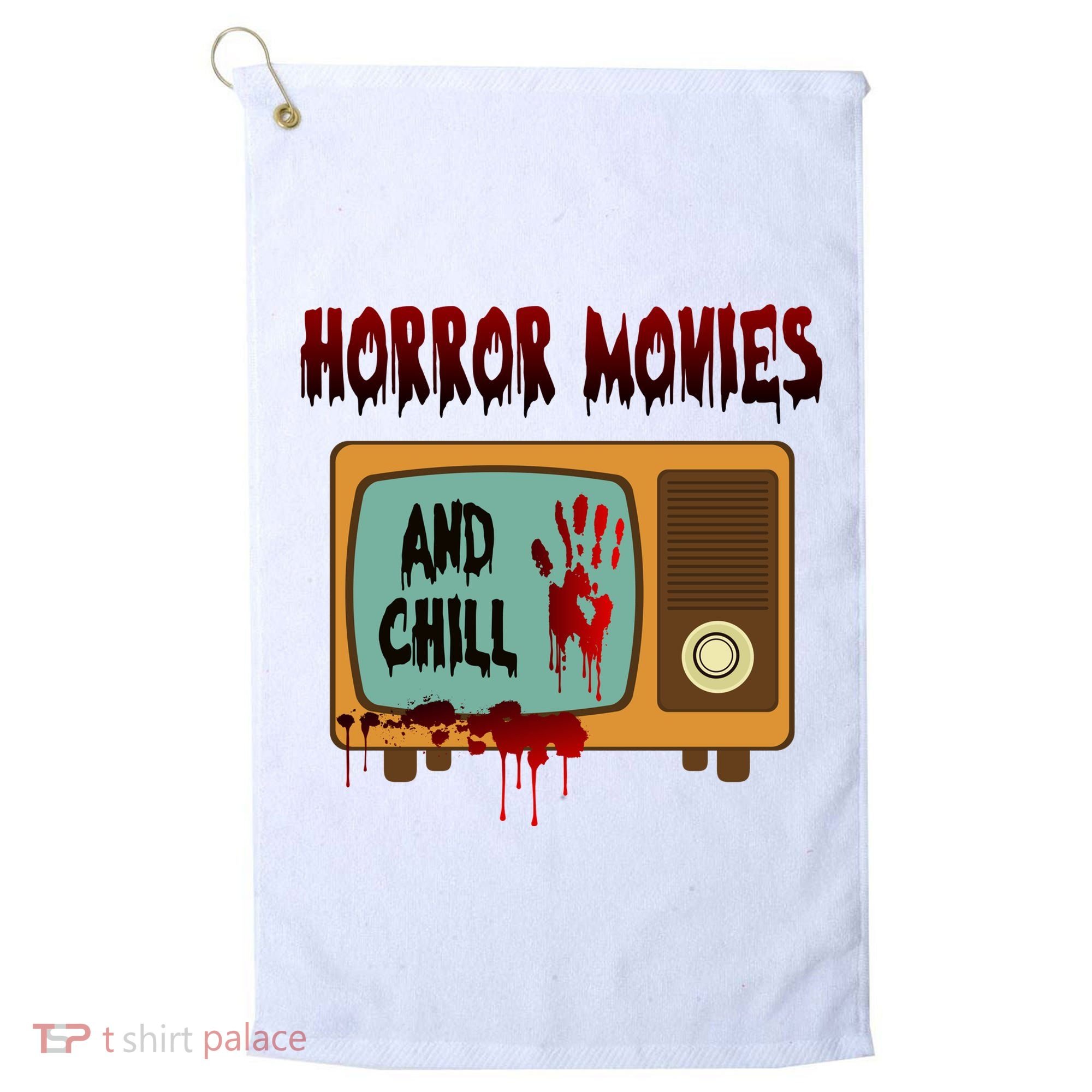 Horror Movies And Chill Scary Golf Towel