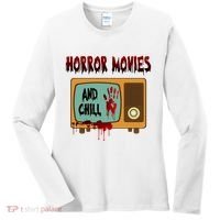 Horror Movies And Chill Scary Women's Long Sleeve Shirt thumb 0