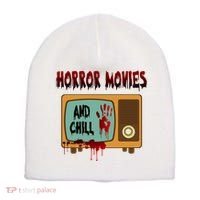 Horror Movies And Chill Scary Short Acrylic Beanie thumb 0