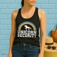 Halloween Mom Adult Costume Unicorn Security Women's Tank Top thumb 2