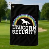 Halloween Mom Adult Costume Unicorn Security Golf Towel thumb 1