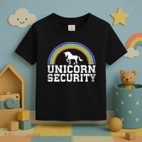 Halloween Mom Adult Costume Unicorn Security Toddler T-Shirt thumb 3