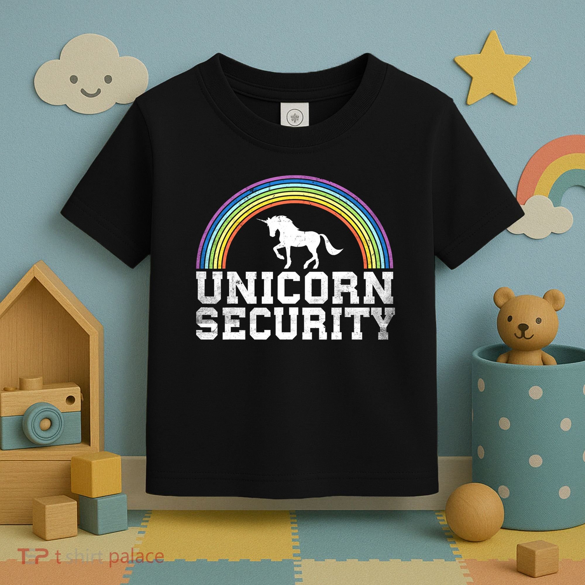 Halloween Mom Adult Costume Unicorn Security Toddler T-Shirt