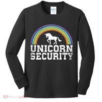 Halloween Mom Adult Costume Unicorn Security Kids Long Sleeve Shirt thumb 0