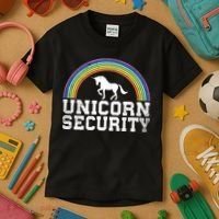 Halloween Mom Adult Costume Unicorn Security Kids T-Shirt thumb 3