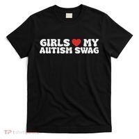 Heart My Autism Swag Funny Love My Autism Swag T-Shirt thumb 0