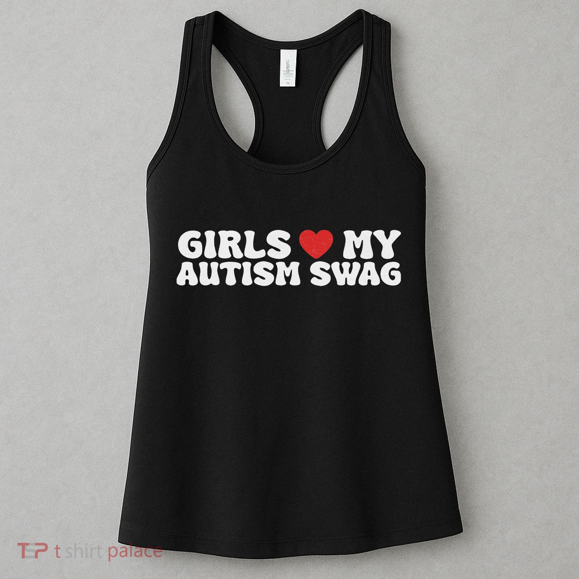 Heart My Autism Swag Funny Love My Autism Swag Women's Tank Top