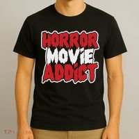 Horror Movie Addict Bold Horror Fanatic T-Shirt thumb 3
