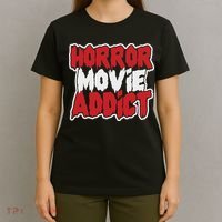 Horror Movie Addict Bold Horror Fanatic T-Shirt thumb 4