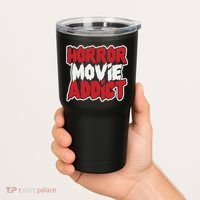 Horror Movie Addict Bold Horror Fanatic Tumbler thumb 2