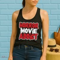 Horror Movie Addict Bold Horror Fanatic Women's Tank Top thumb 2