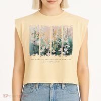 His Mercies Are New Every Morning Garment-Dyed Women's Muscle Tee thumb 2