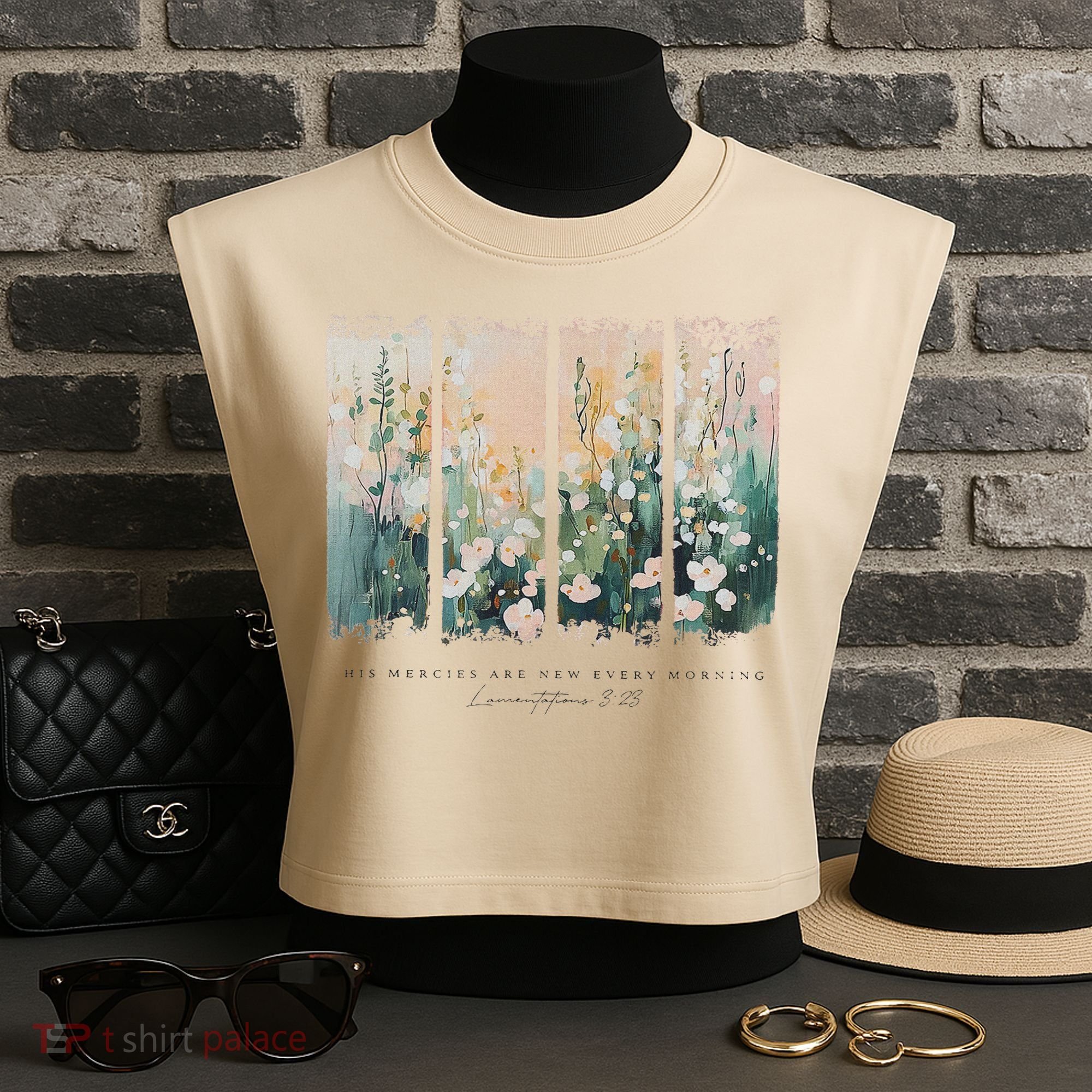 His Mercies Are New Every Morning Garment-Dyed Women's Muscle Tee