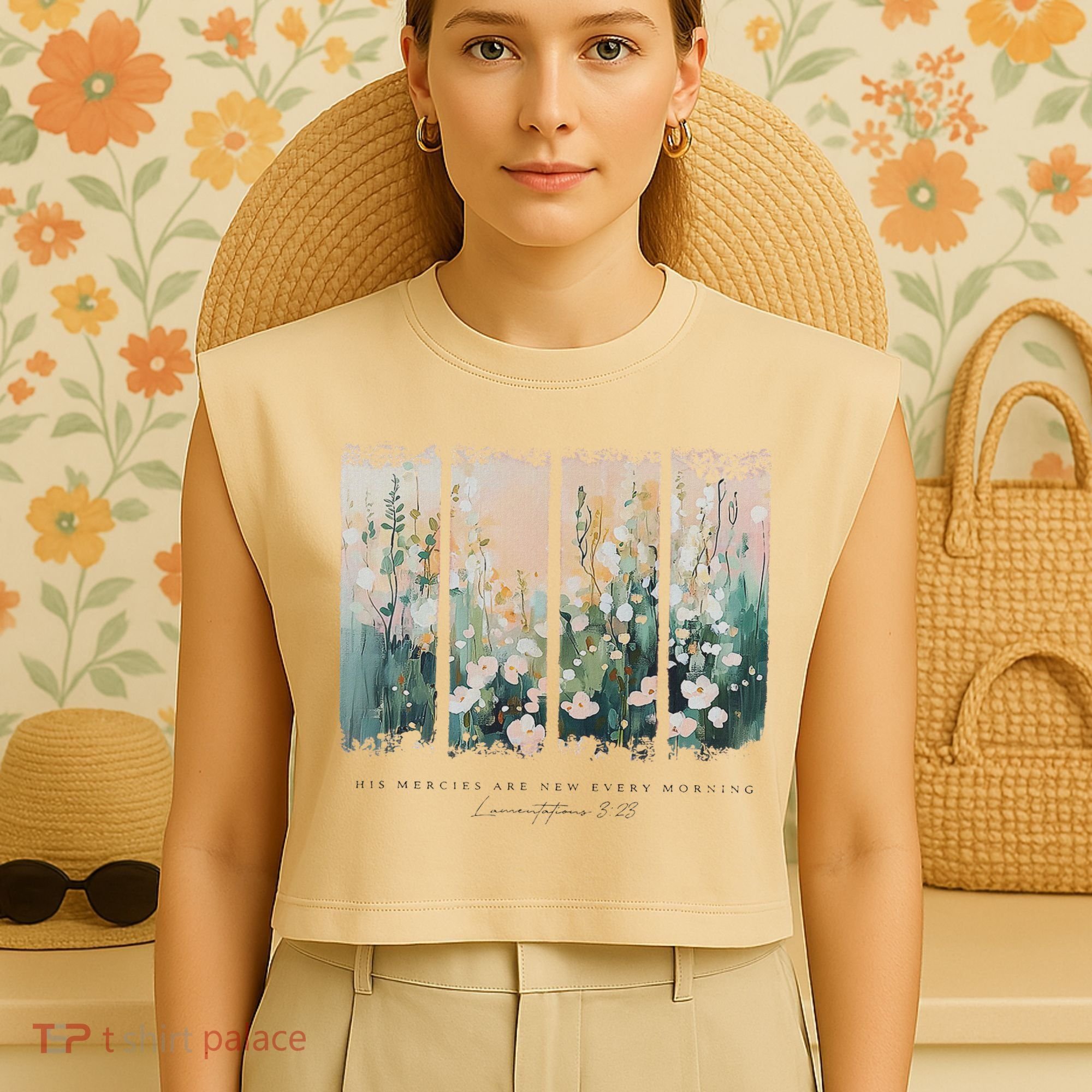 His Mercies Are New Every Morning Garment-Dyed Women's Muscle Tee