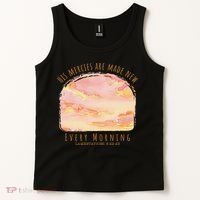His Mercies Are Made New Every Morning Christian Jesus Tank Top thumb 2