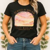 His Mercies Are Made New Every Morning Christian Jesus Women's T-Shirt thumb 2