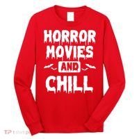 Horror Movies And Chill Long Sleeve Shirt thumb 0