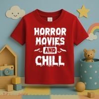 Horror Movies And Chill Toddler T-Shirt thumb 3