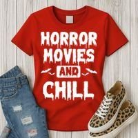 Horror Movies And Chill Women's T-Shirt thumb 3
