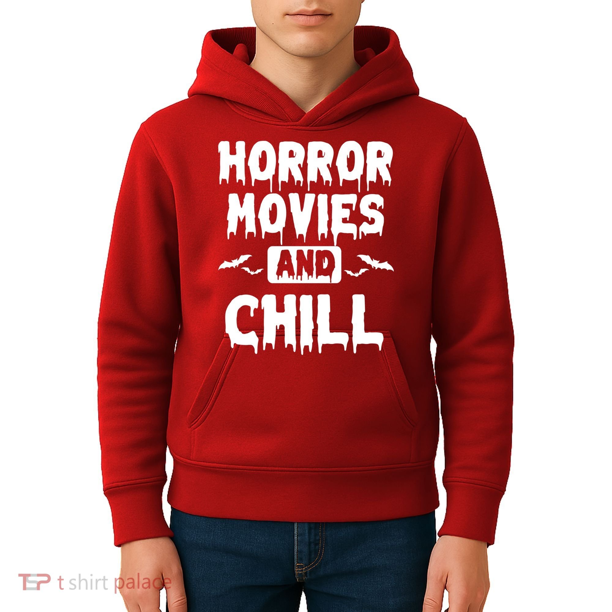 Horror Movies And Chill Kids Hoodie