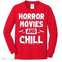 Horror Movies And Chill Kids Long Sleeve Shirt thumb 0