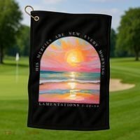 His Mercies Are New Every Morning Scripture Bible Verse  Golf Towel thumb 1