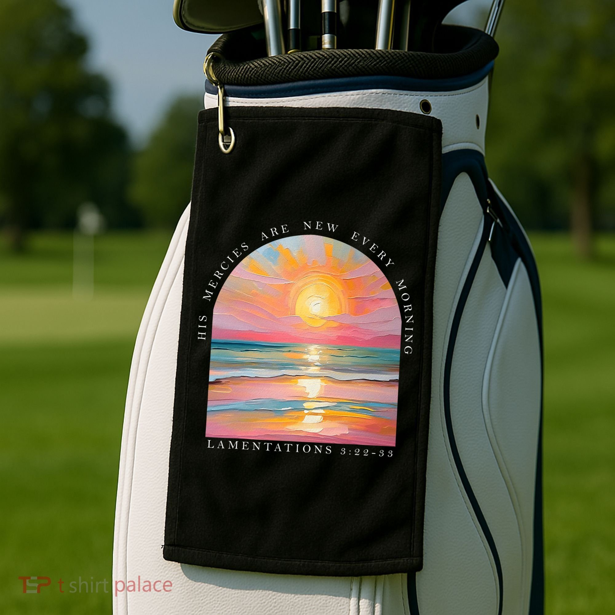 His Mercies Are New Every Morning Scripture Bible Verse  Golf Towel