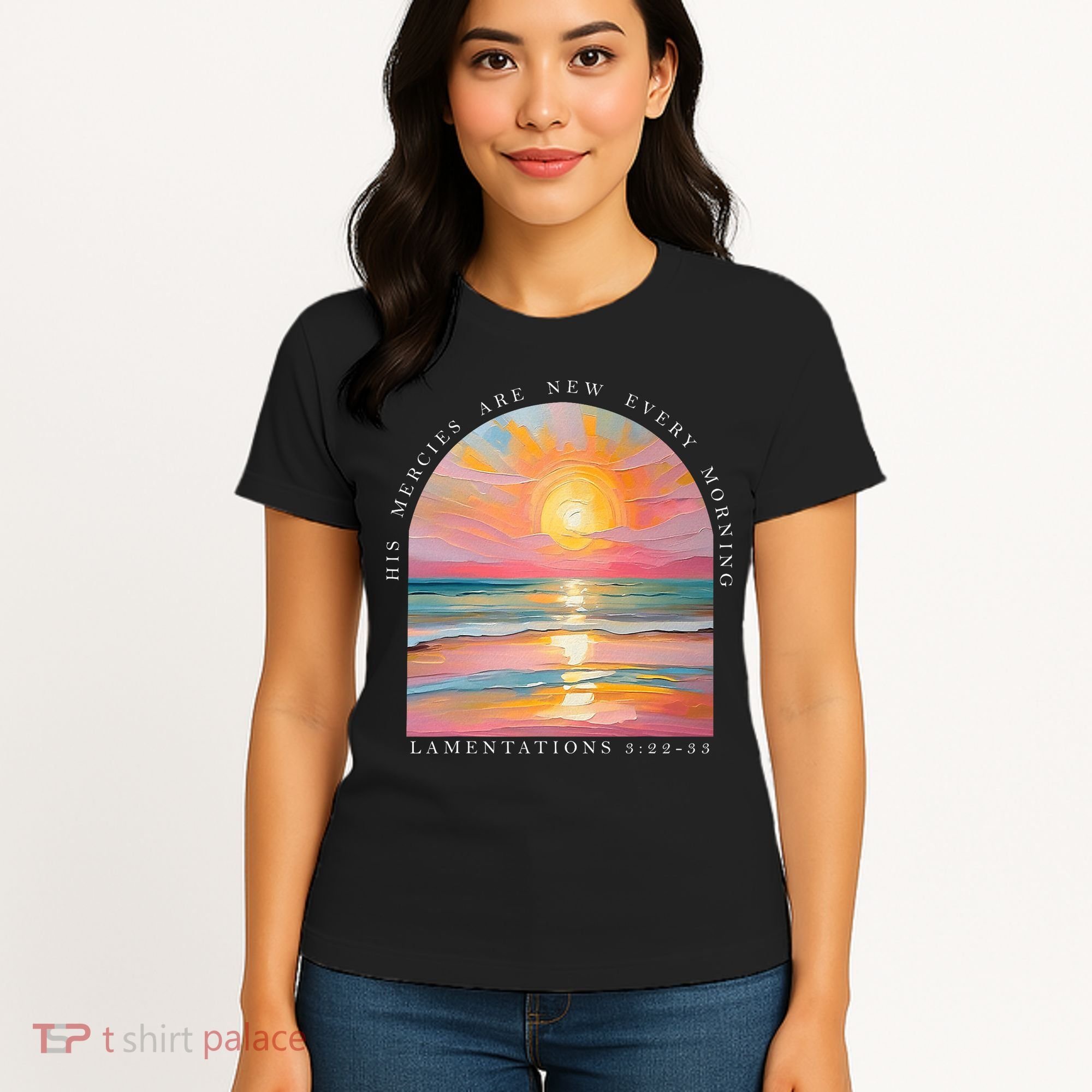 His Mercies Are New Every Morning Scripture Bible Verse  Women's T-Shirt
