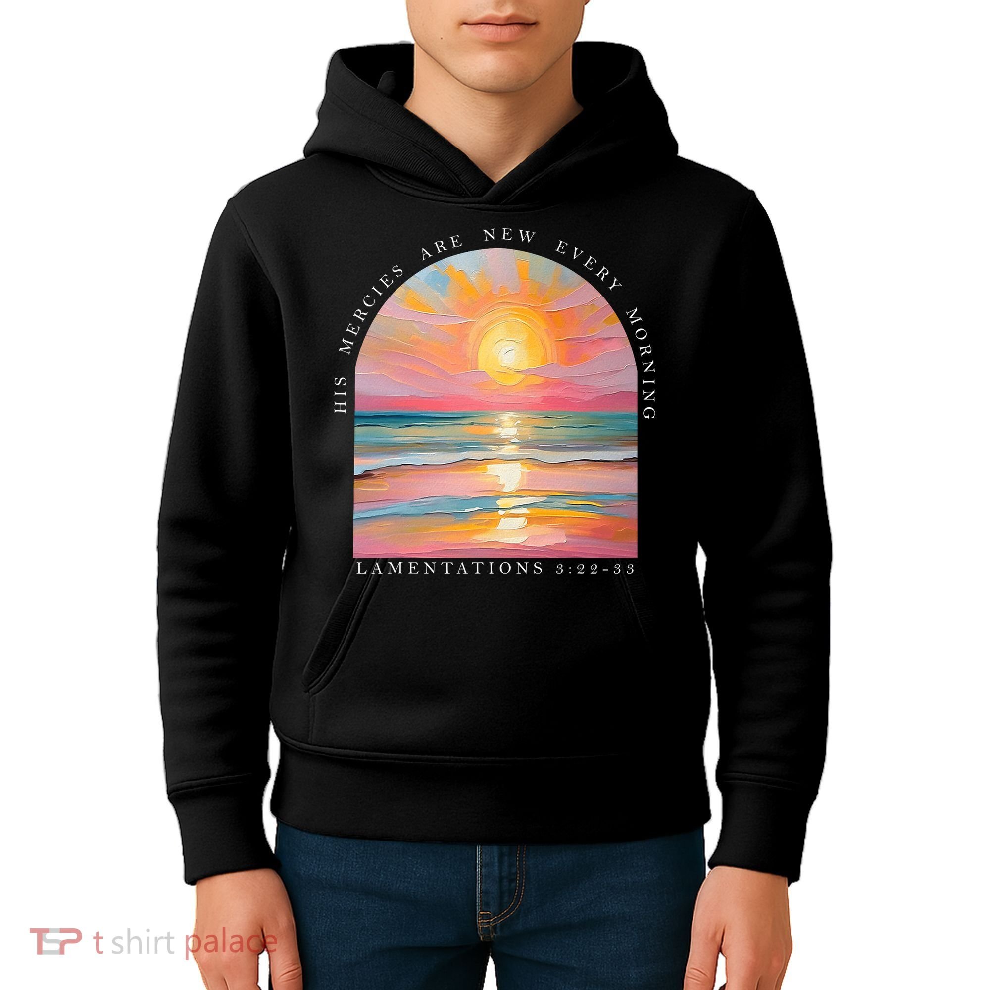 His Mercies Are New Every Morning Scripture Bible Verse  Kids Hoodie